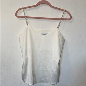 Chicwish Ivory Satin Camisole